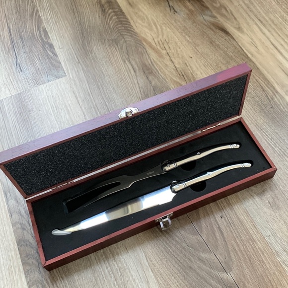 Slitzer Germany 2pc European Carving Knife & Meat Fork Stainless Steel Boxed Set - Picture 2 of 5